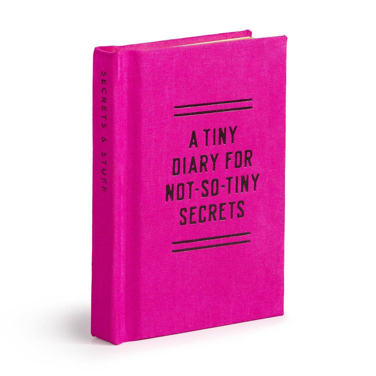Tiny Secret Diary | 2.75" x 3.75" Pocket Notebook with Foil-Stamped Felt Cover