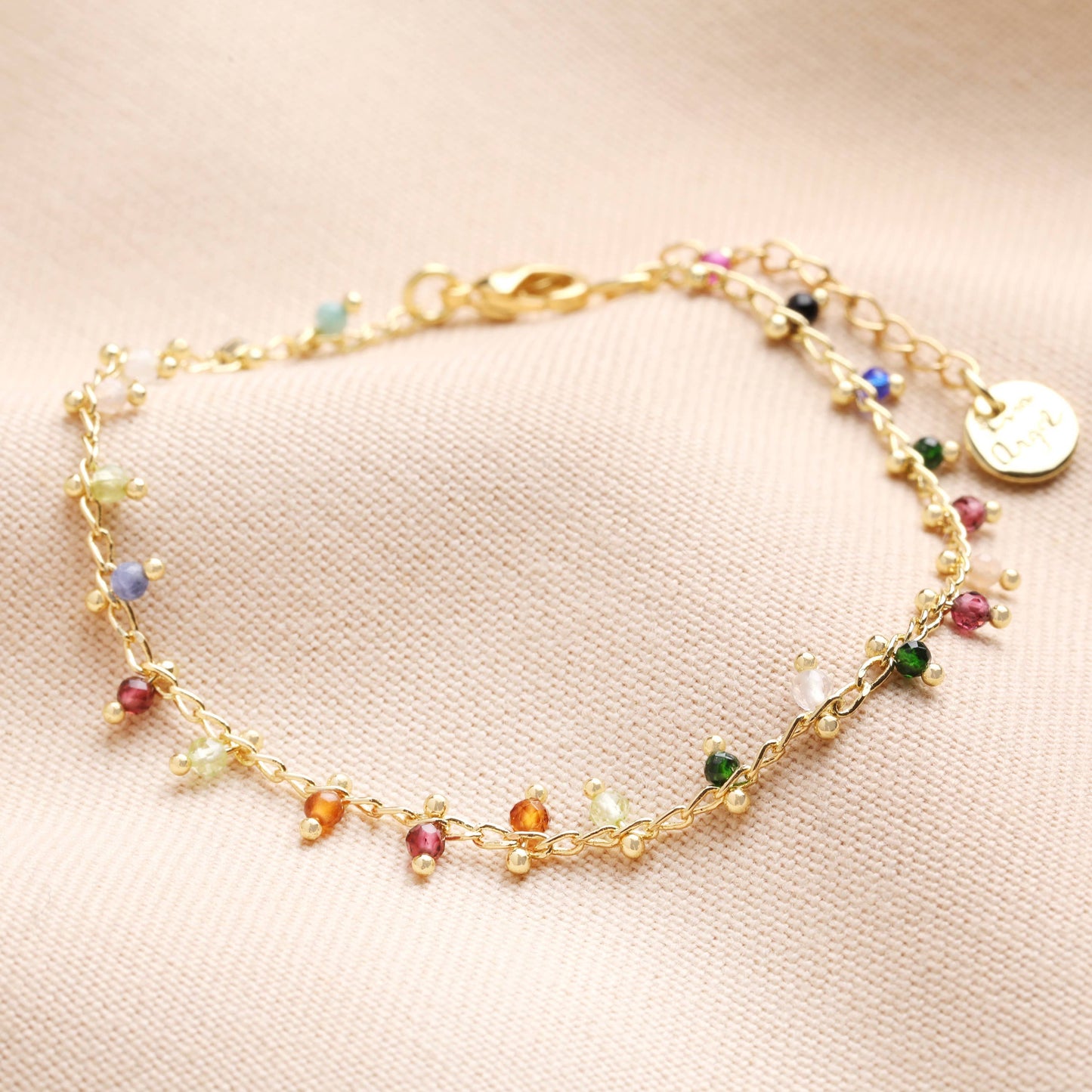 Precious Stone Droplet Bracelet