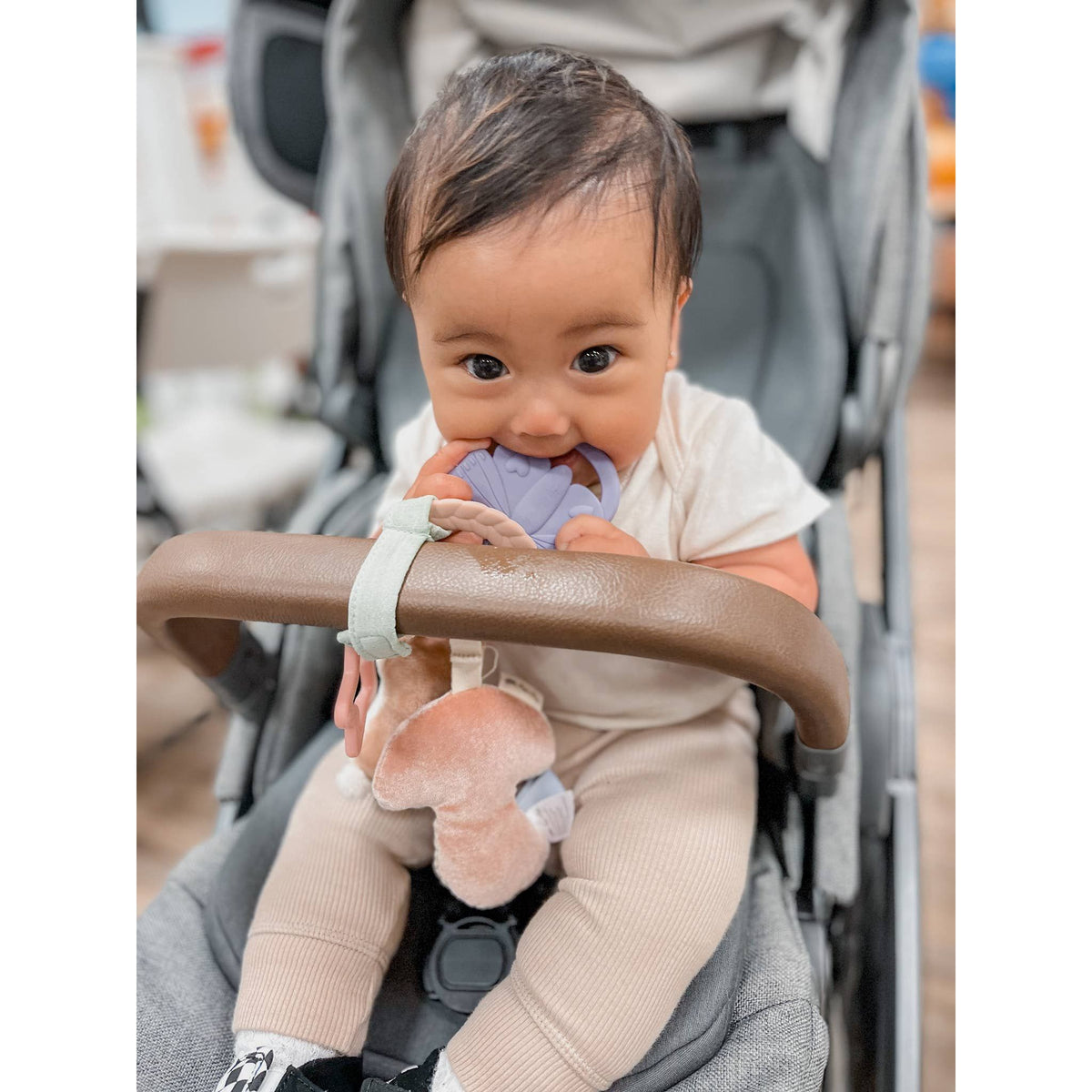 Bitzy Busy Ring™ Teething Activity Toy: Veggie