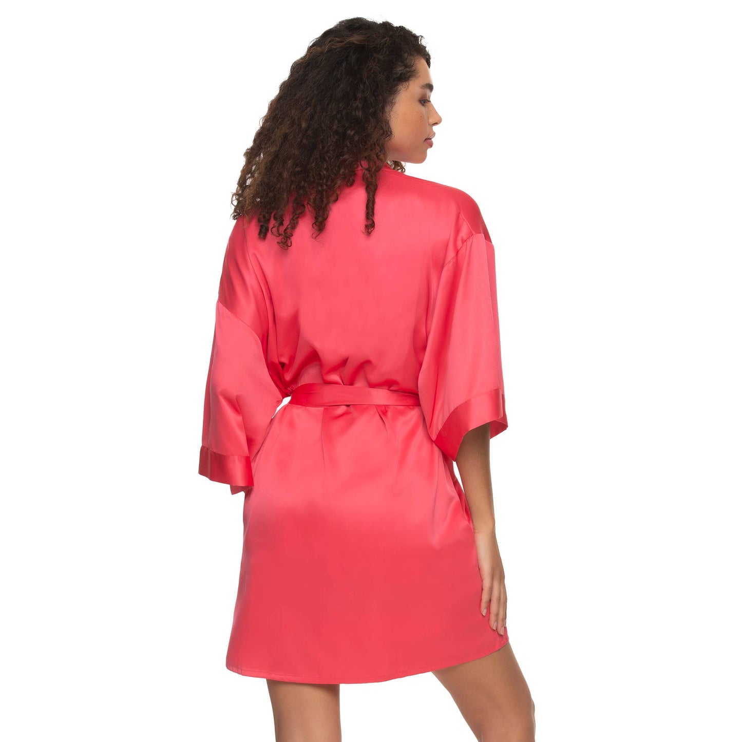 Rouge Red Satin Kimono