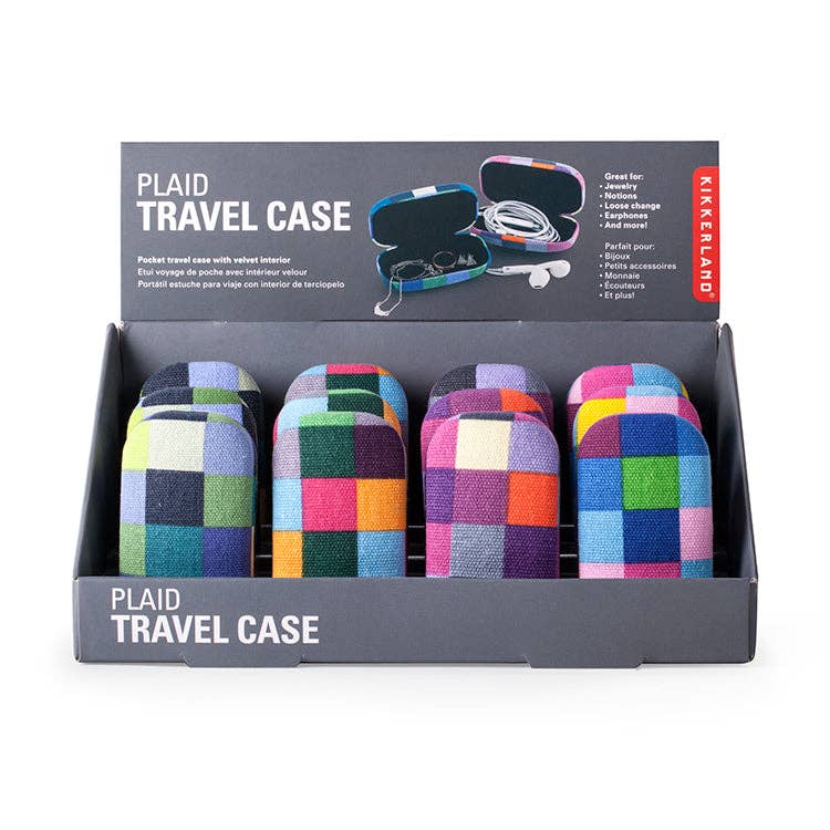 Plaid Fabric Travel Case