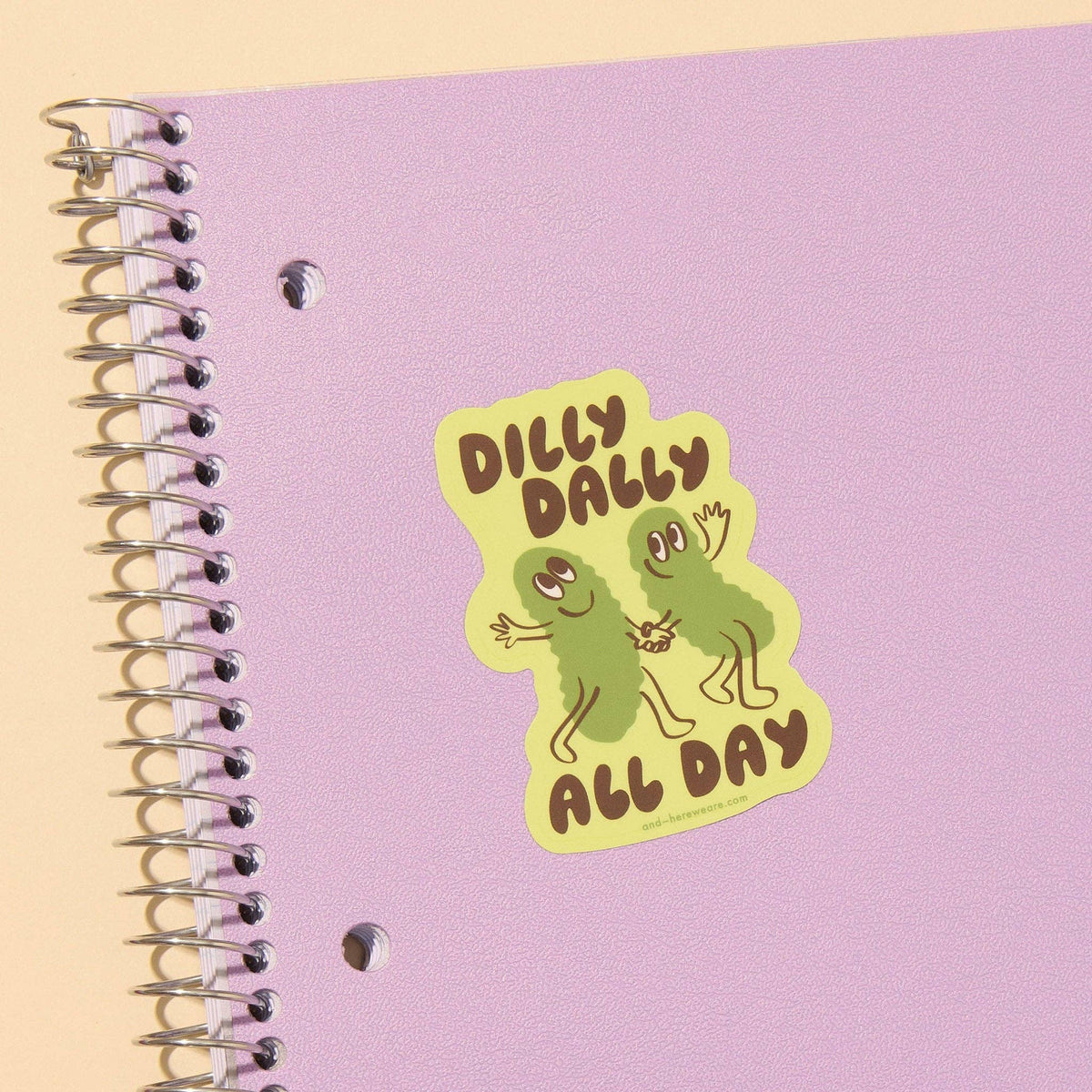 Dilly Dally All Day Pickle Vinyl Sticker