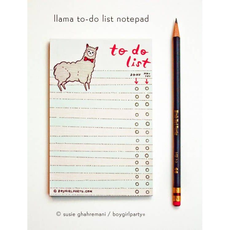 Llama To Do List Notepad