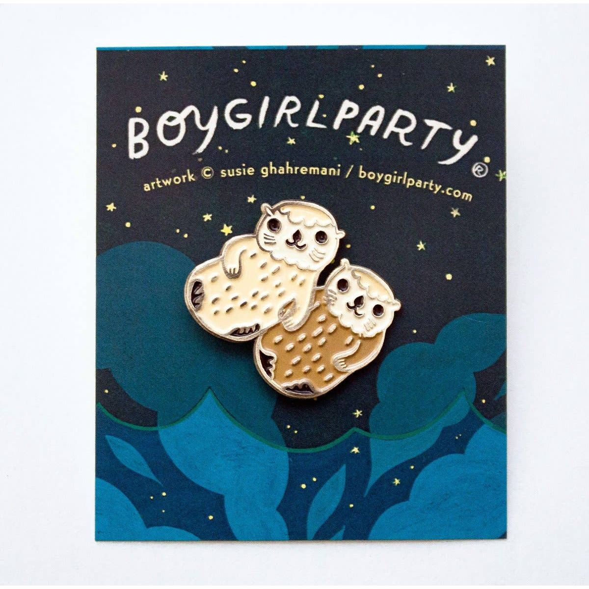 Brass Otters Enamel Pin