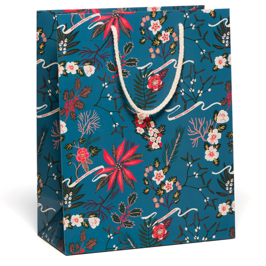 Poinsettia Holiday Gift Bag
