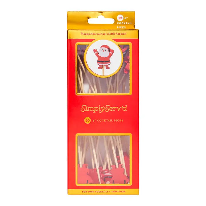 Santa Cocktail Party Toothpicks