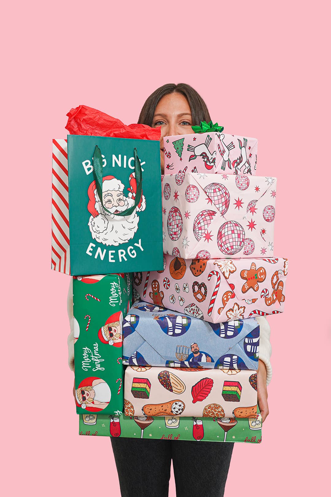 Big Nick Energy Holiday Gift Bag | Funny Santa Christmas Gift Bag
