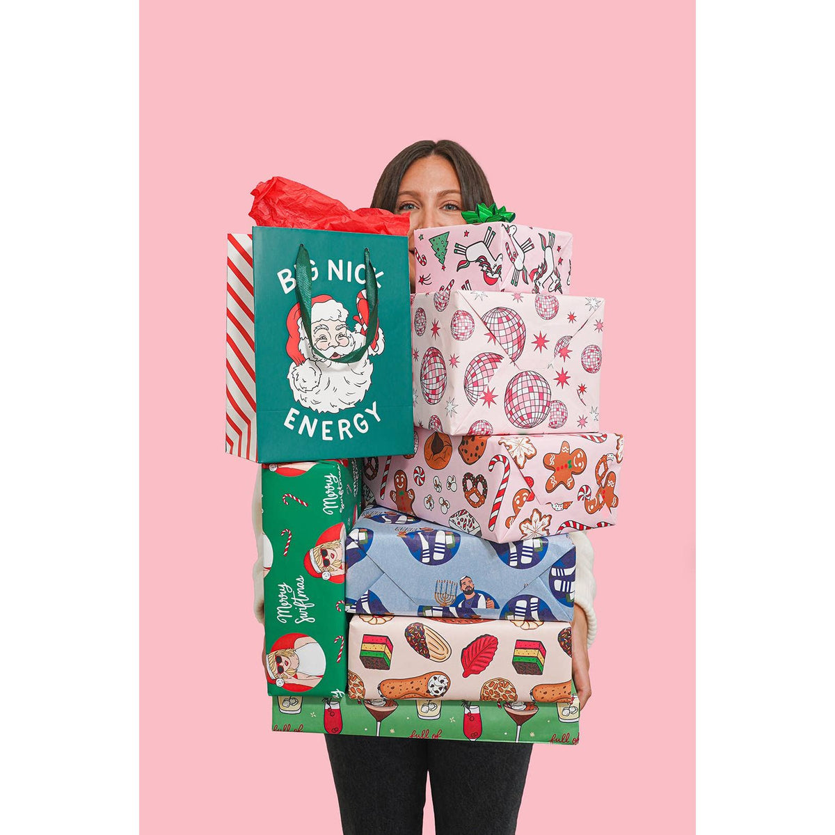 Big Nick Energy Holiday Gift Bag | Funny Santa Christmas Gift Bag