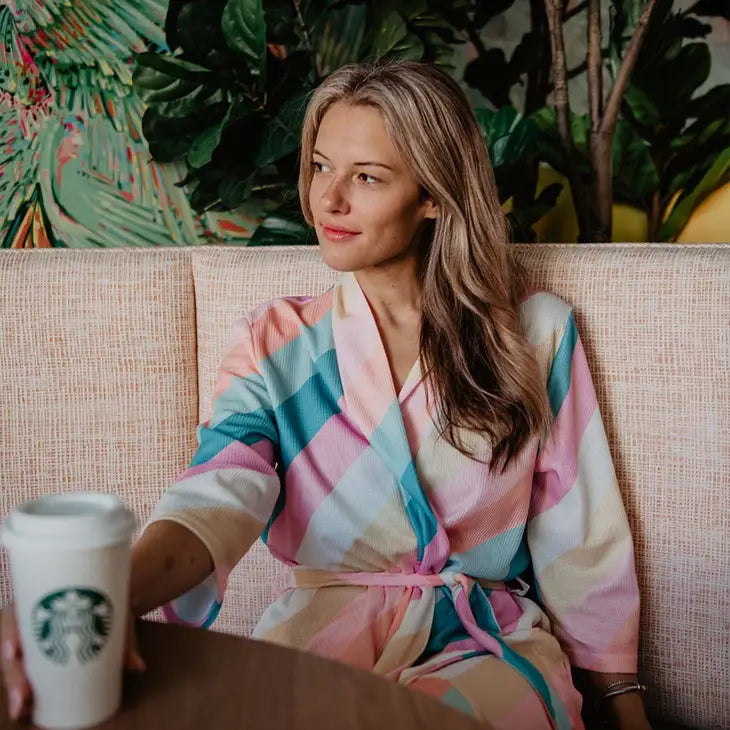 Pastel Striped Robe