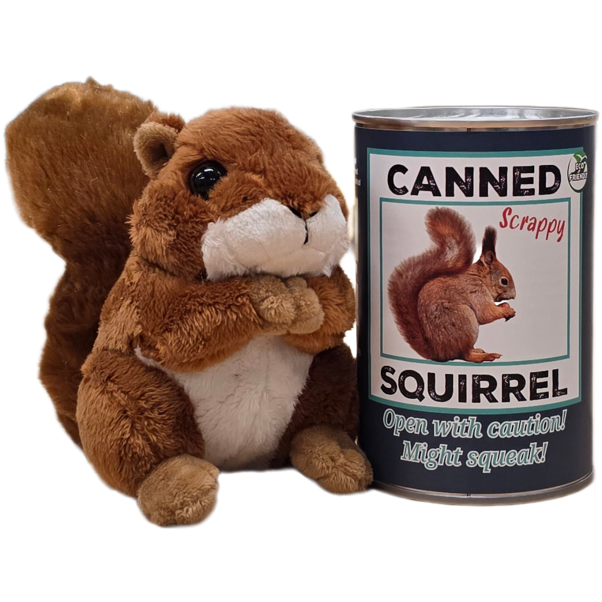 Canned Squirrel Stuffed Animal Plush