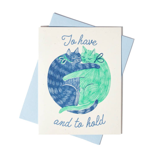 Cat Lovers Wedding Greeting Card