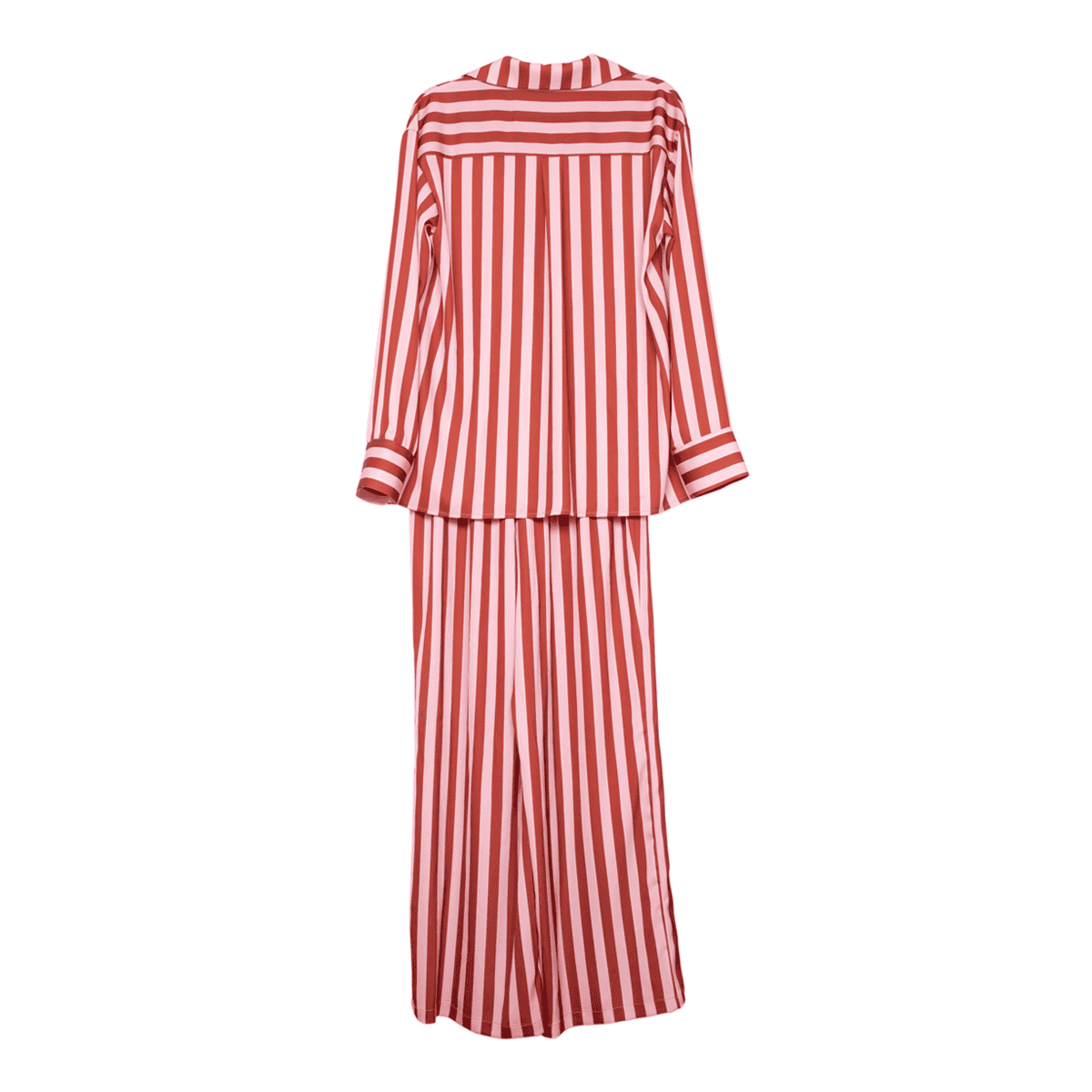 Blush Striped Satin Pajama Set