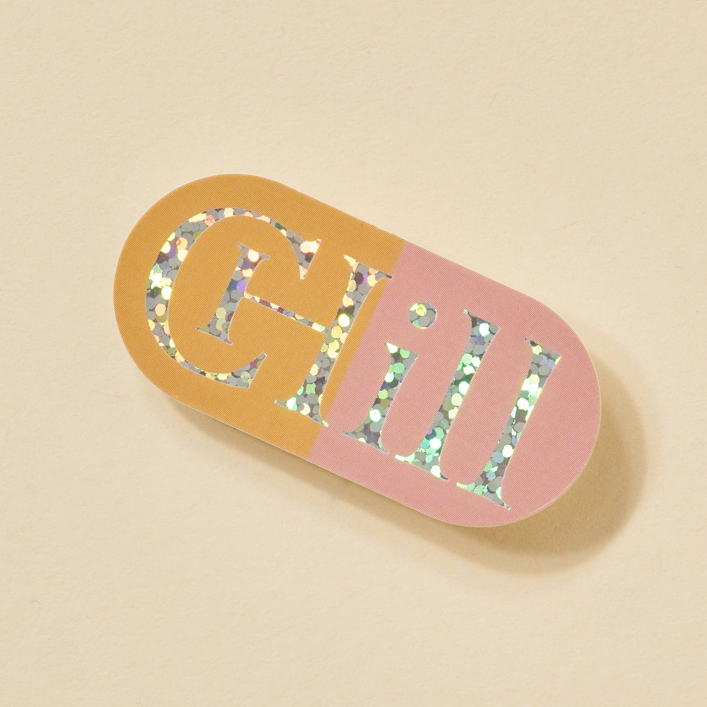Chill Pill Glitter Sticker