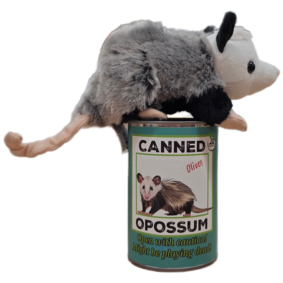 Oliver the Canned Opossum Stuffed Animal Plush