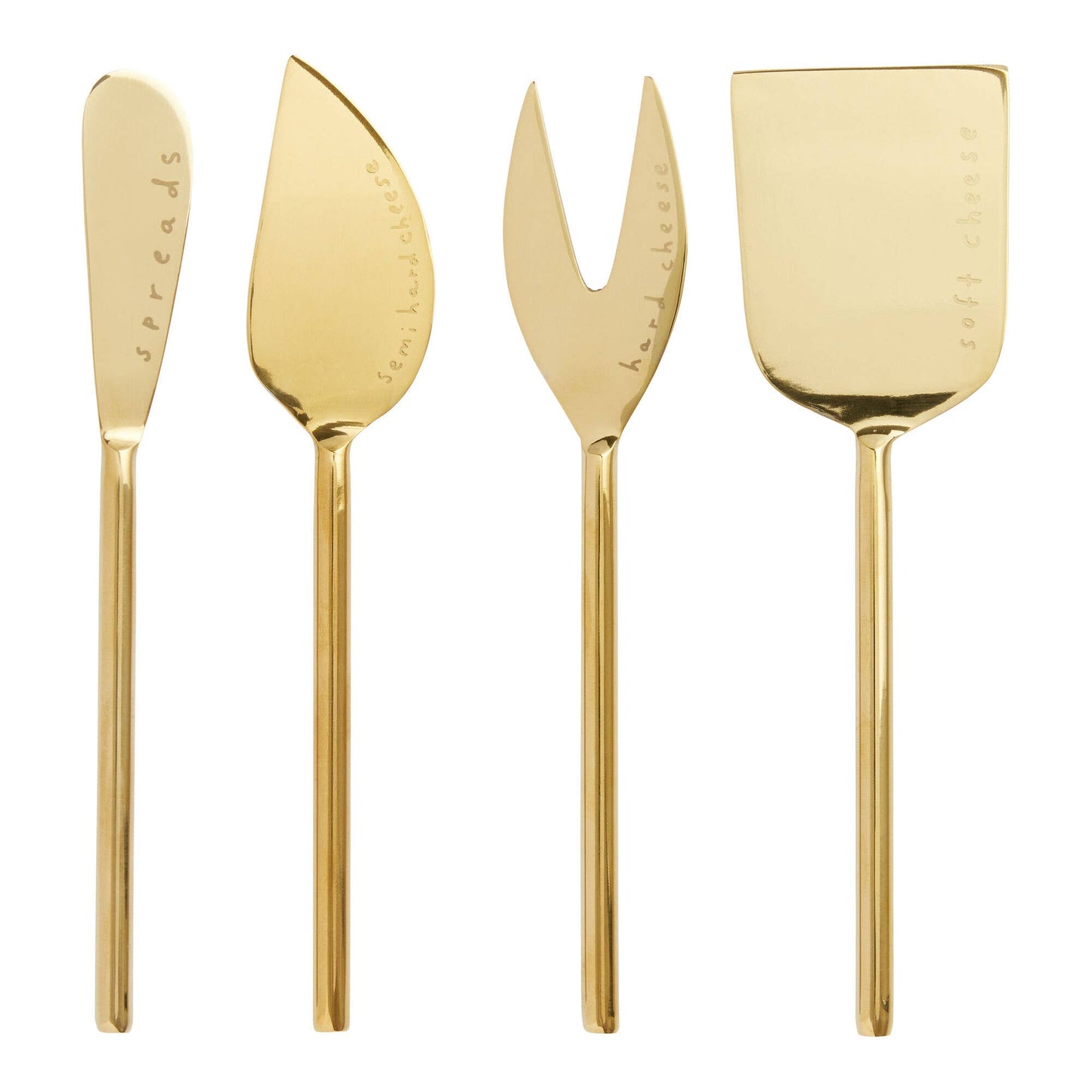 Gold Cheese Knives Set