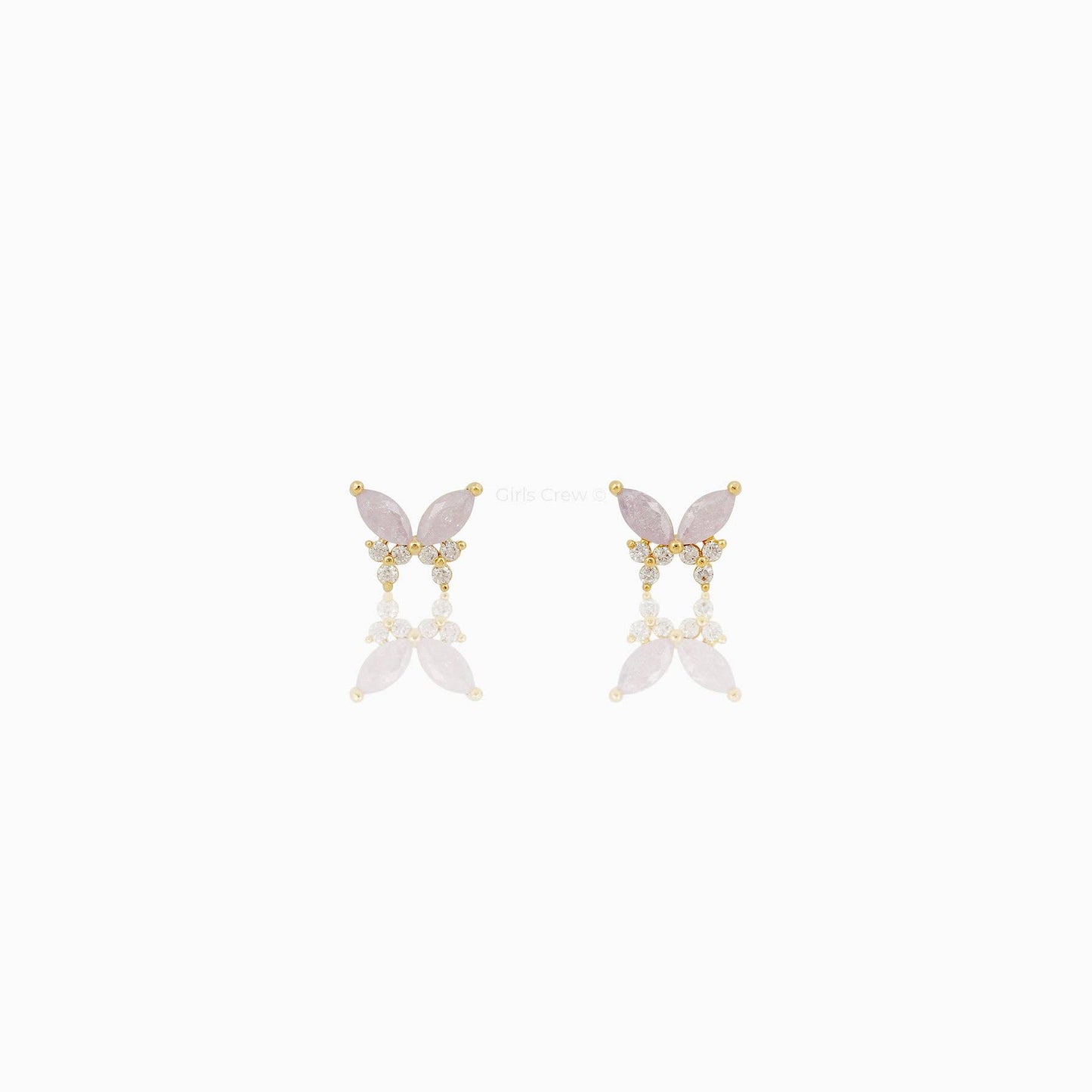 Lavender Butterfly Studs