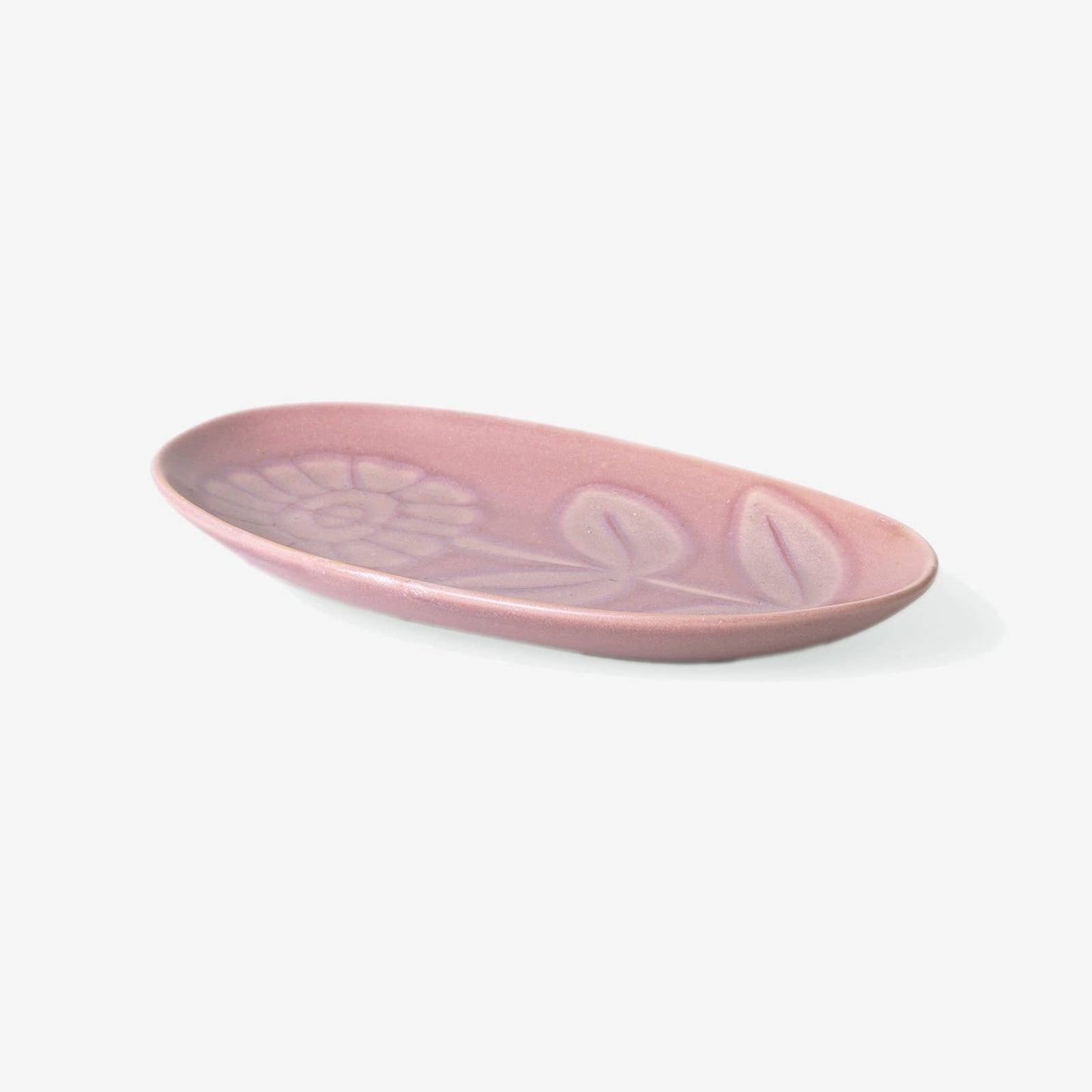 Purple Floral Oval Ceramic Trinket Tray | Ring Dish & Jewelry Holder