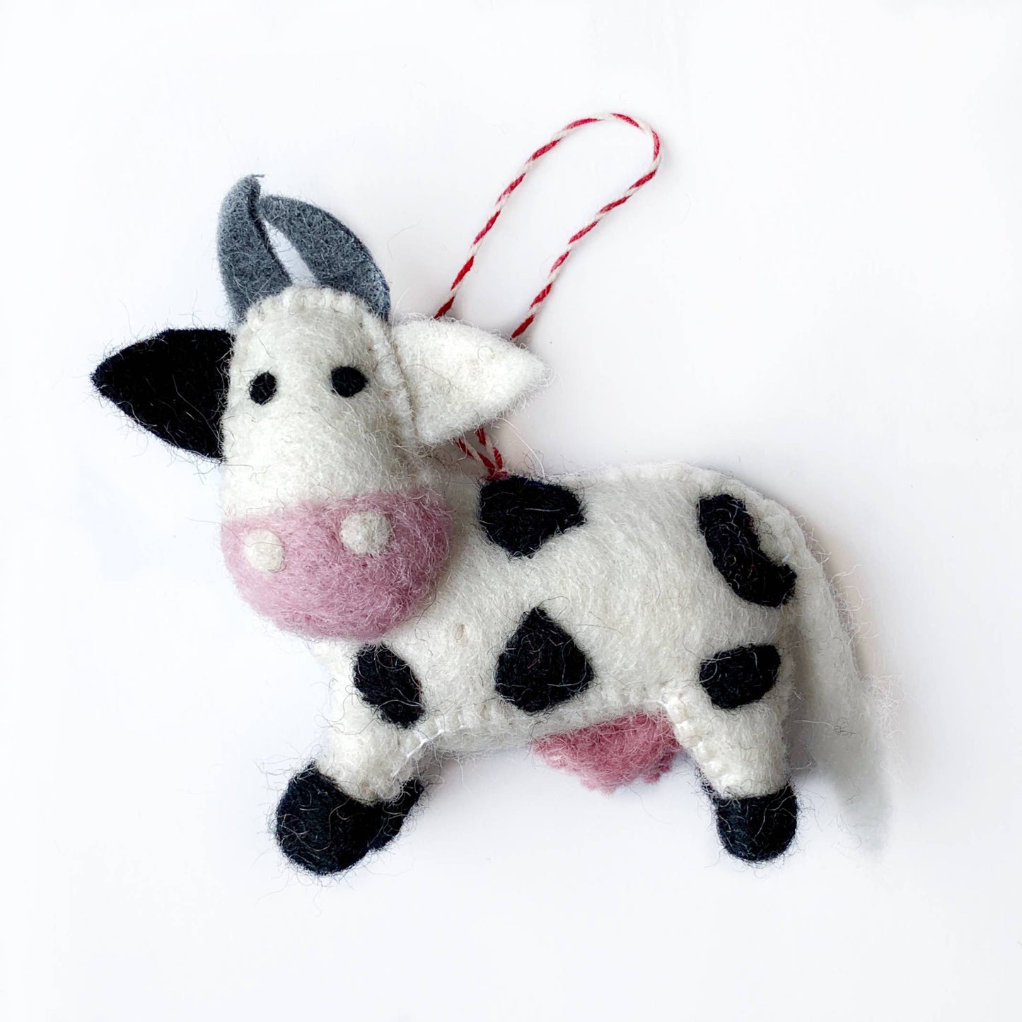 Cow Felt Wool Ornament