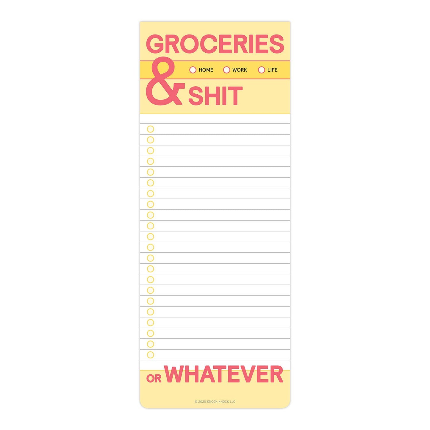 Groceries and Shi*t NotePad