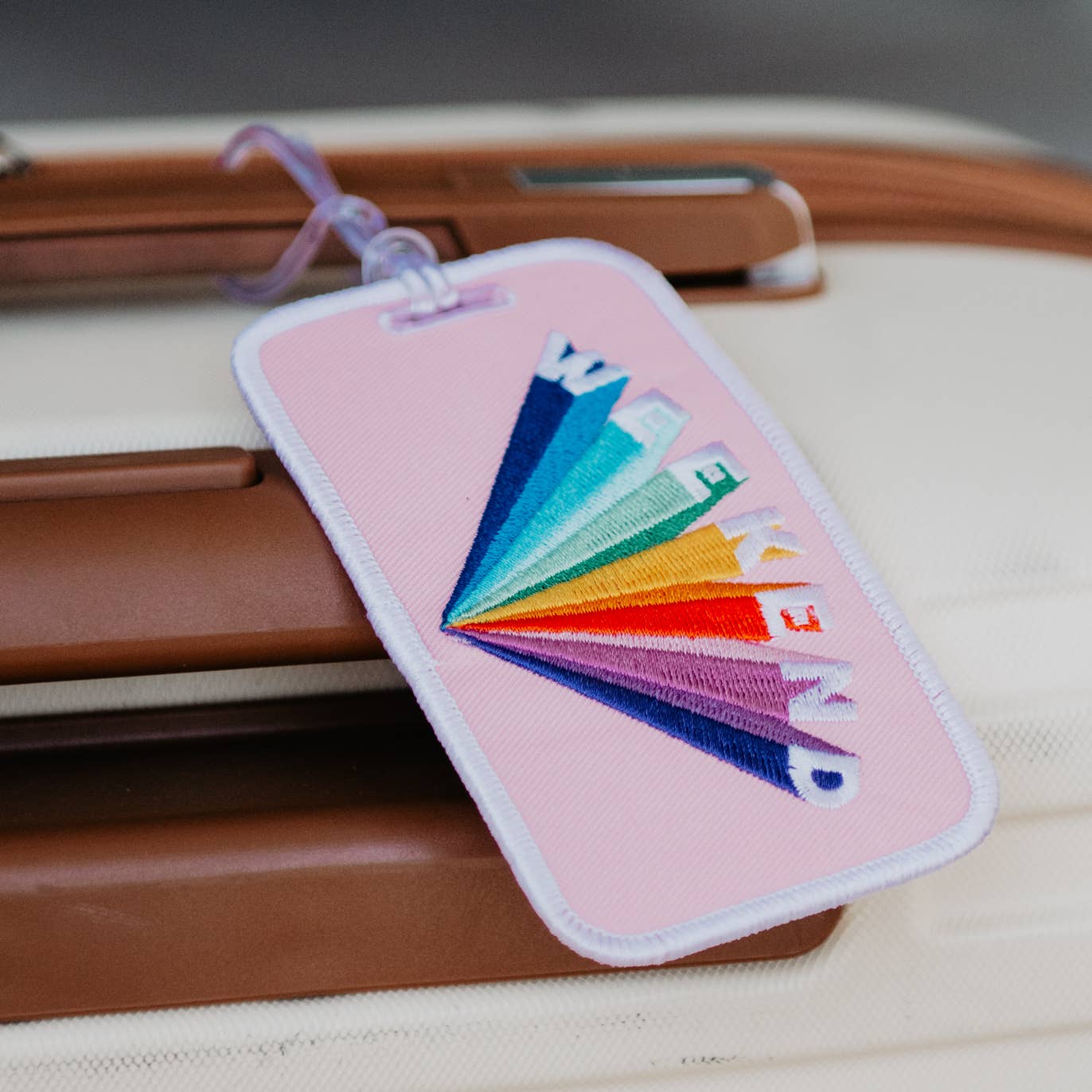 Weekend Rainbow Luggage Tag