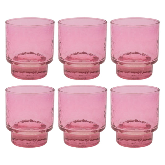 Raspberry Catalina Stacking Glasses