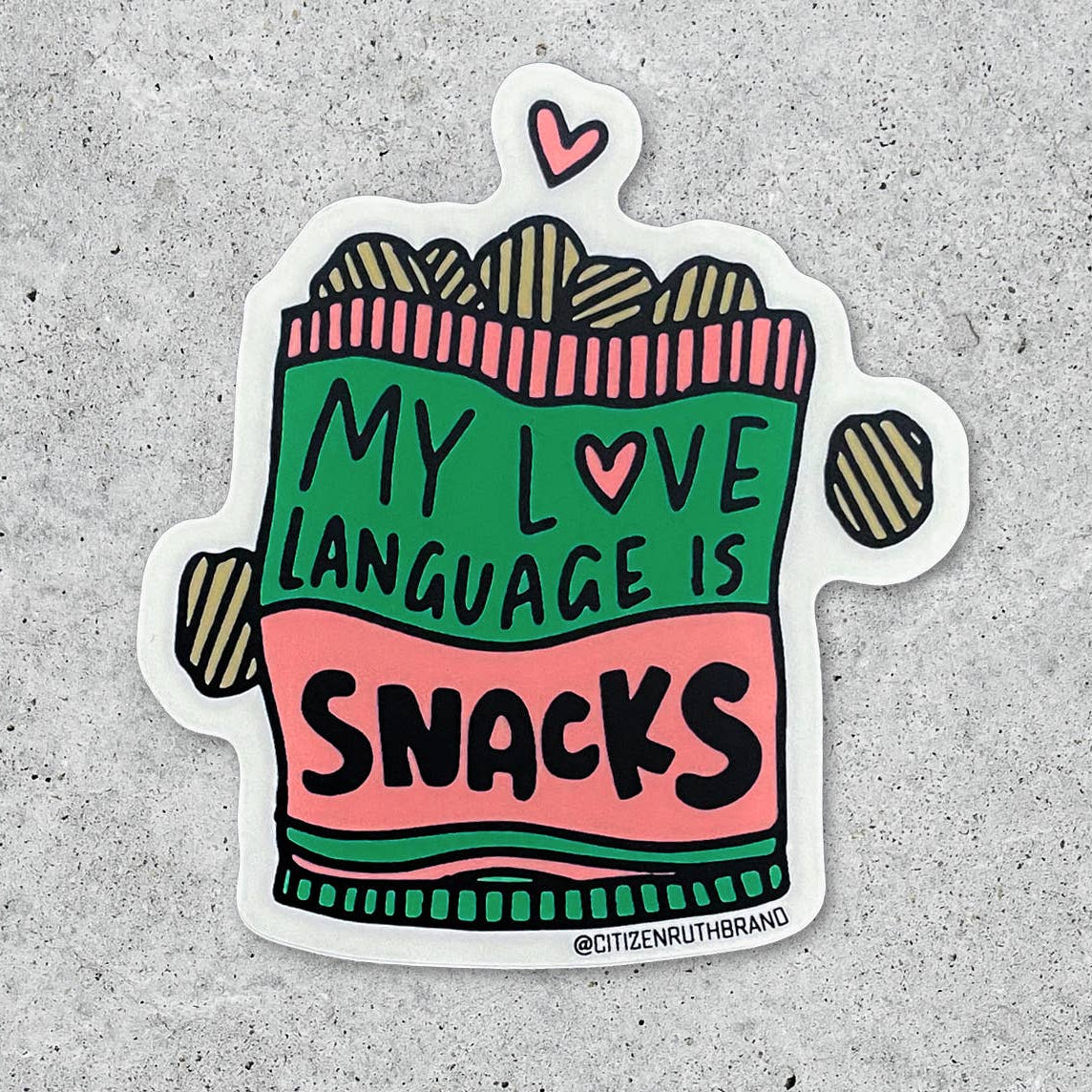 My Love Language is Snacks Sticker