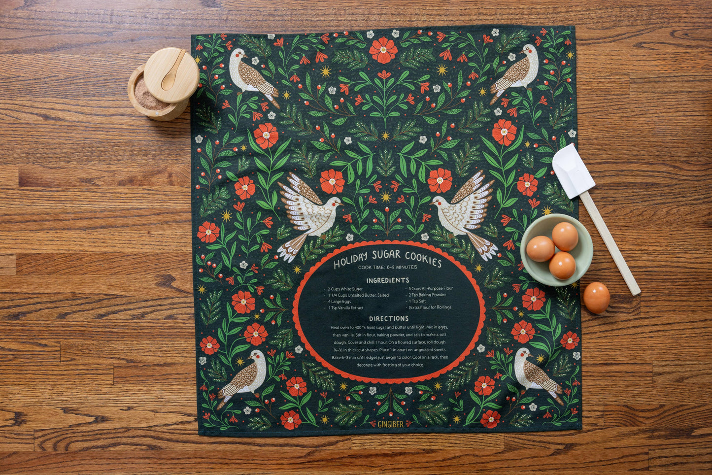 Sugar Cookies Tea Towel – Holiday Baking Kitchen Towel