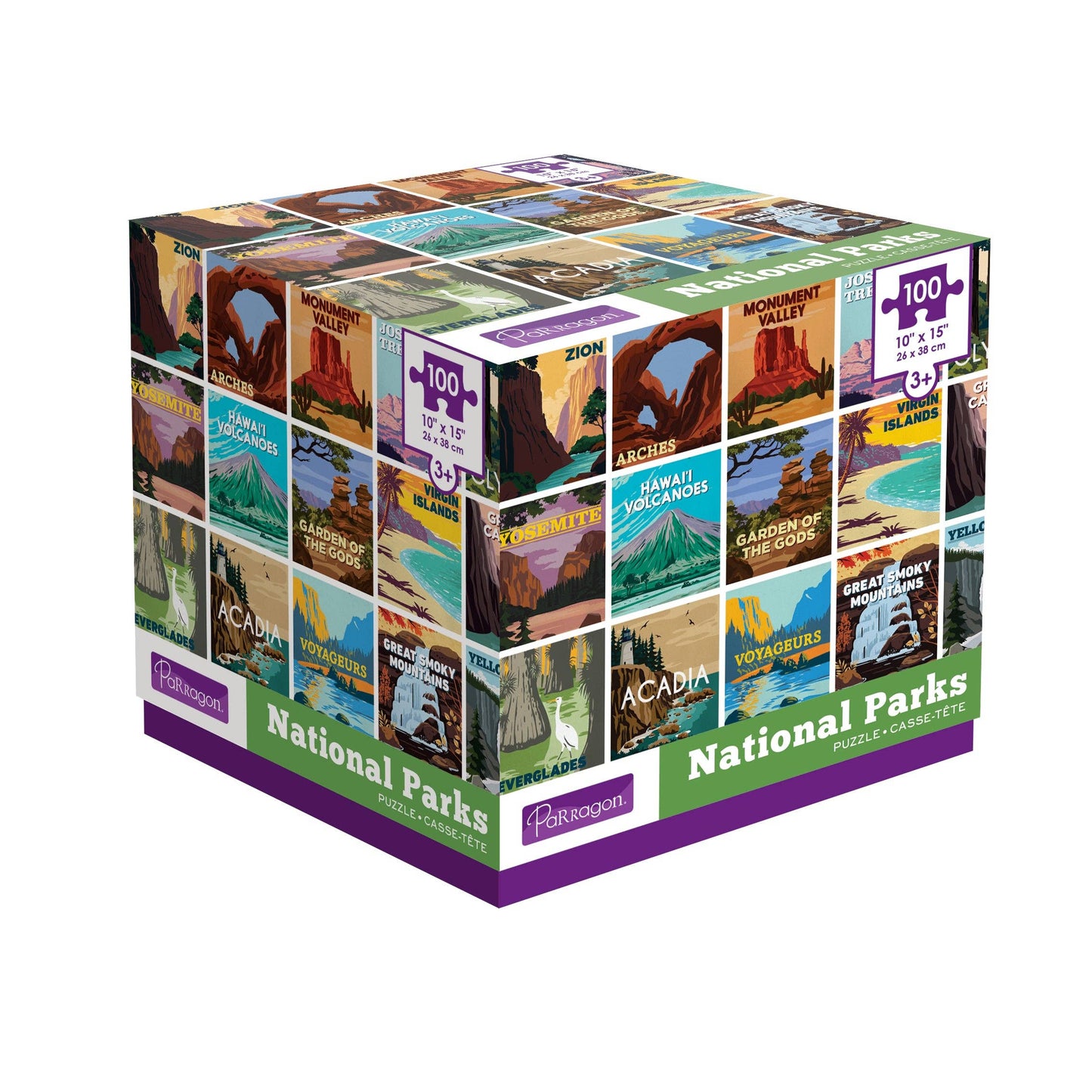 National Parks 100-Piece Puzzle | Eco-Friendly Cube Puzzle
