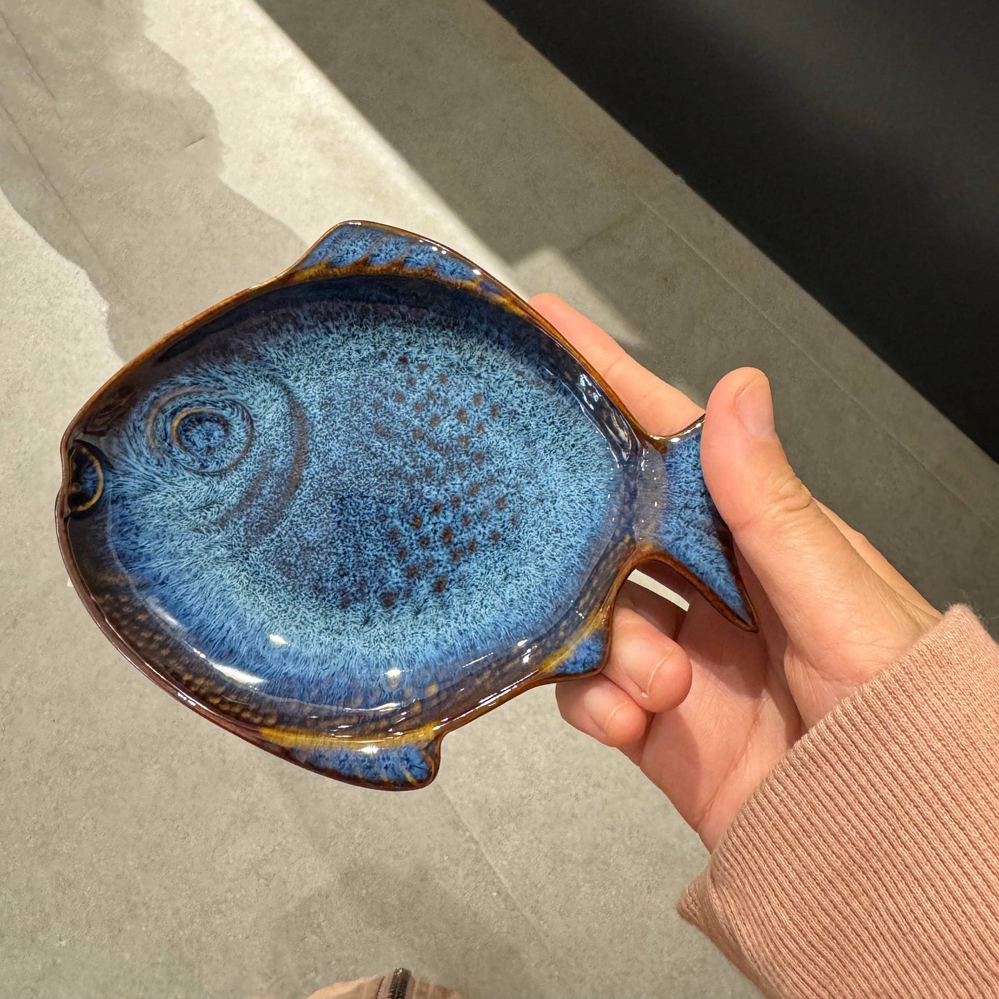 Blue Fish Ceramic Trinket Tray | Ring Dish & Jewelry Holder