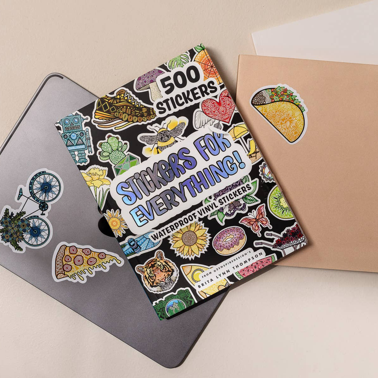 Waterproof Sticker Book with 500+ Vinyl Stickers