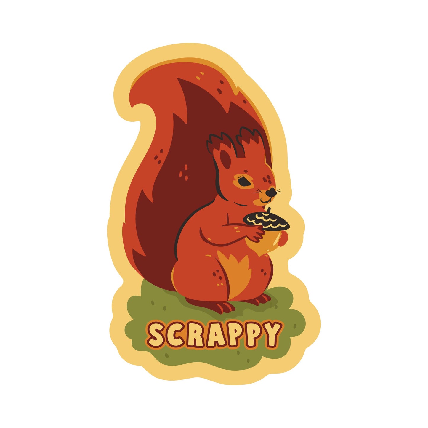 Scrappy Squirrel Sticker