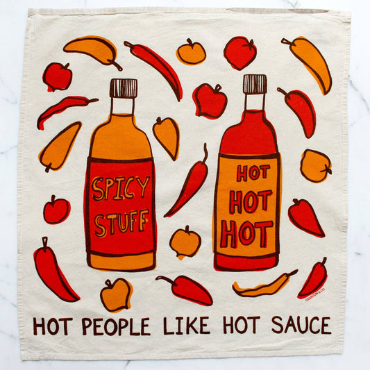 Hot Sauce Printed Tea Towel
