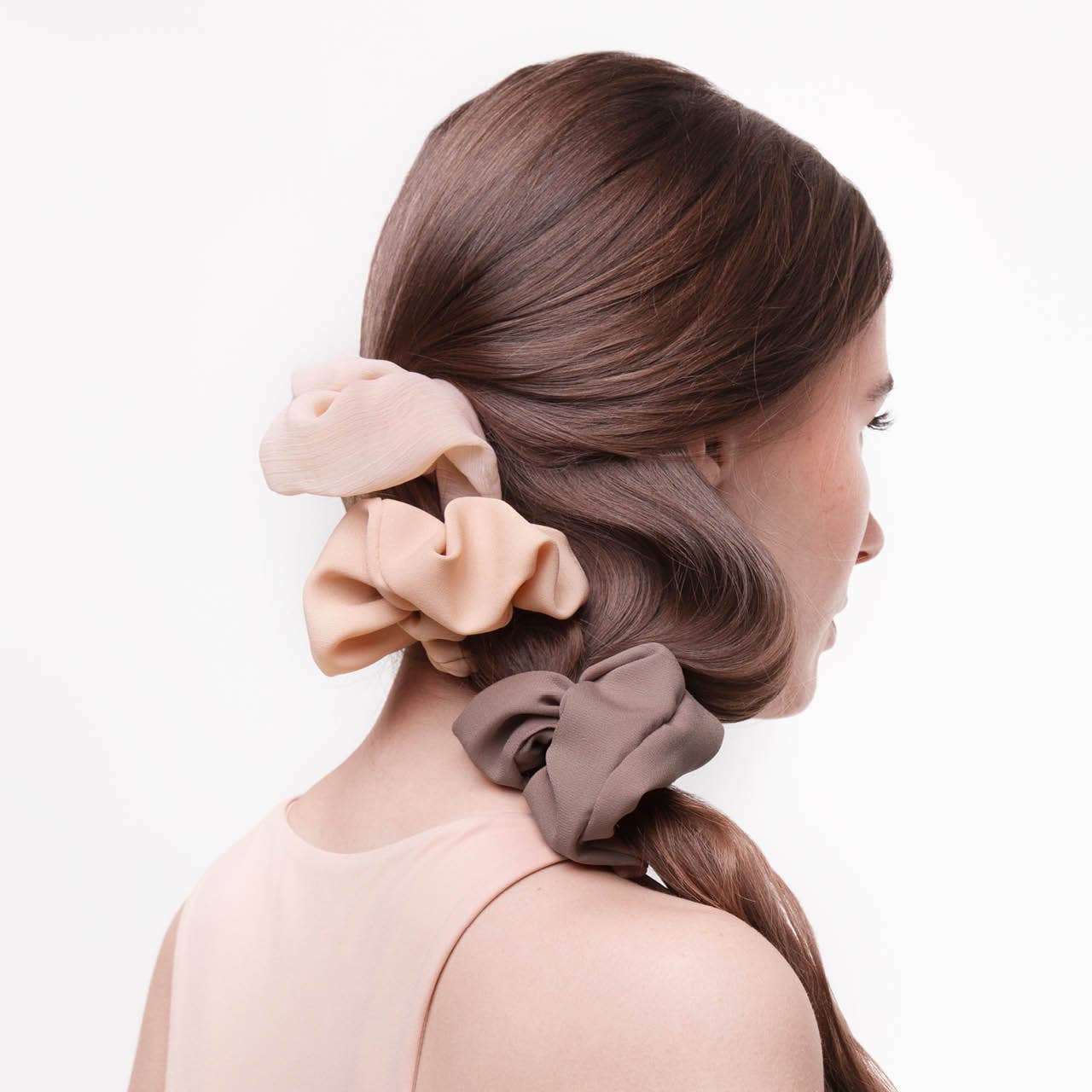Crepe Scrunchies Set
