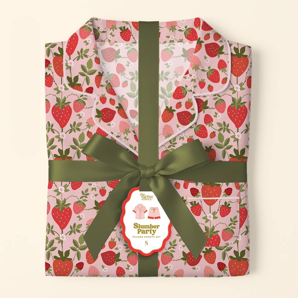 Strawberry Fields Pajama Shorts Set