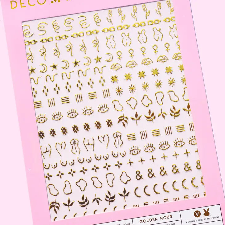 Golden Hour Nail Art Stickers