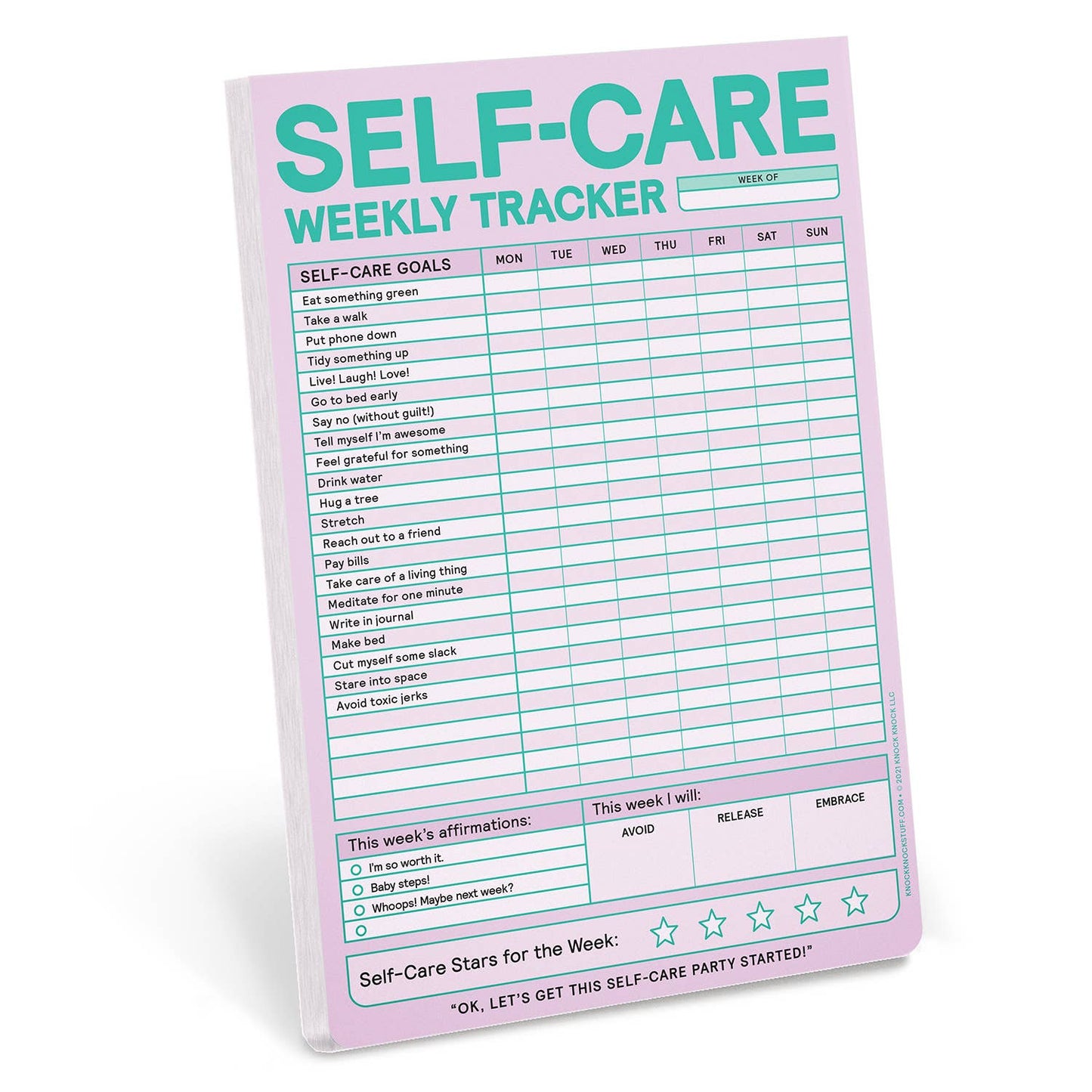 Self-Care Weekly Notepad