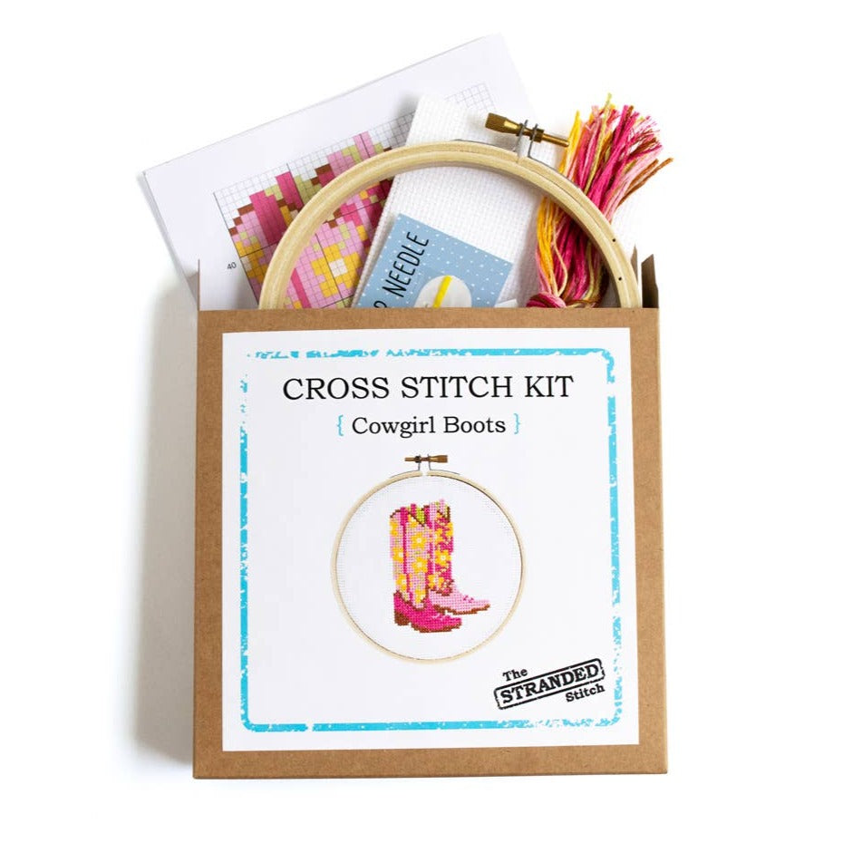 Cowgirl Boots Cross Stitch Kit