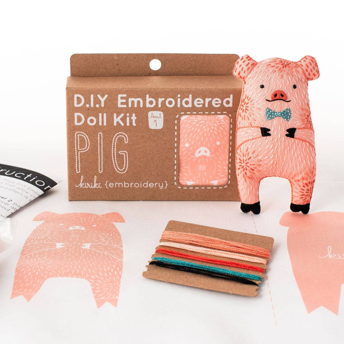 Pig Embroidery Kit