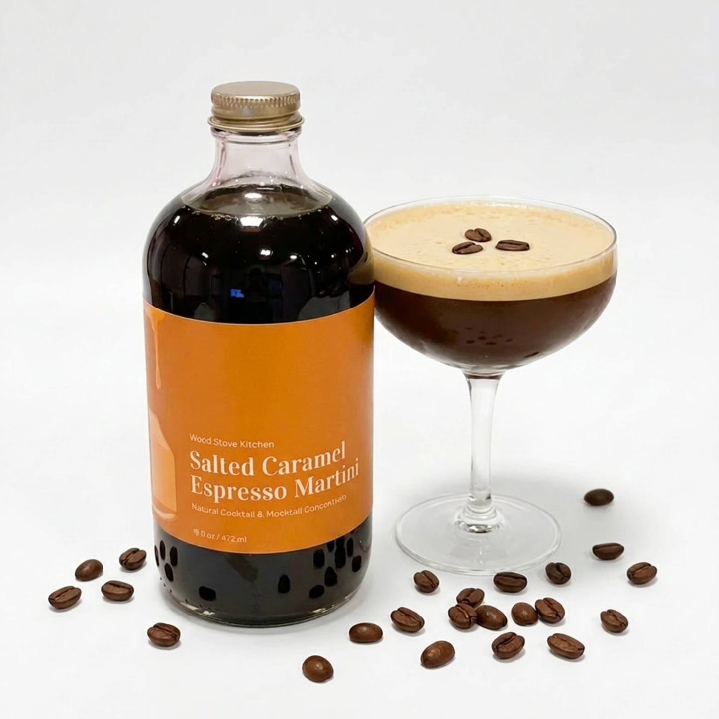 Salted Caramel Espresso Martini Cocktail & Mocktail Mixer (16 fl oz)