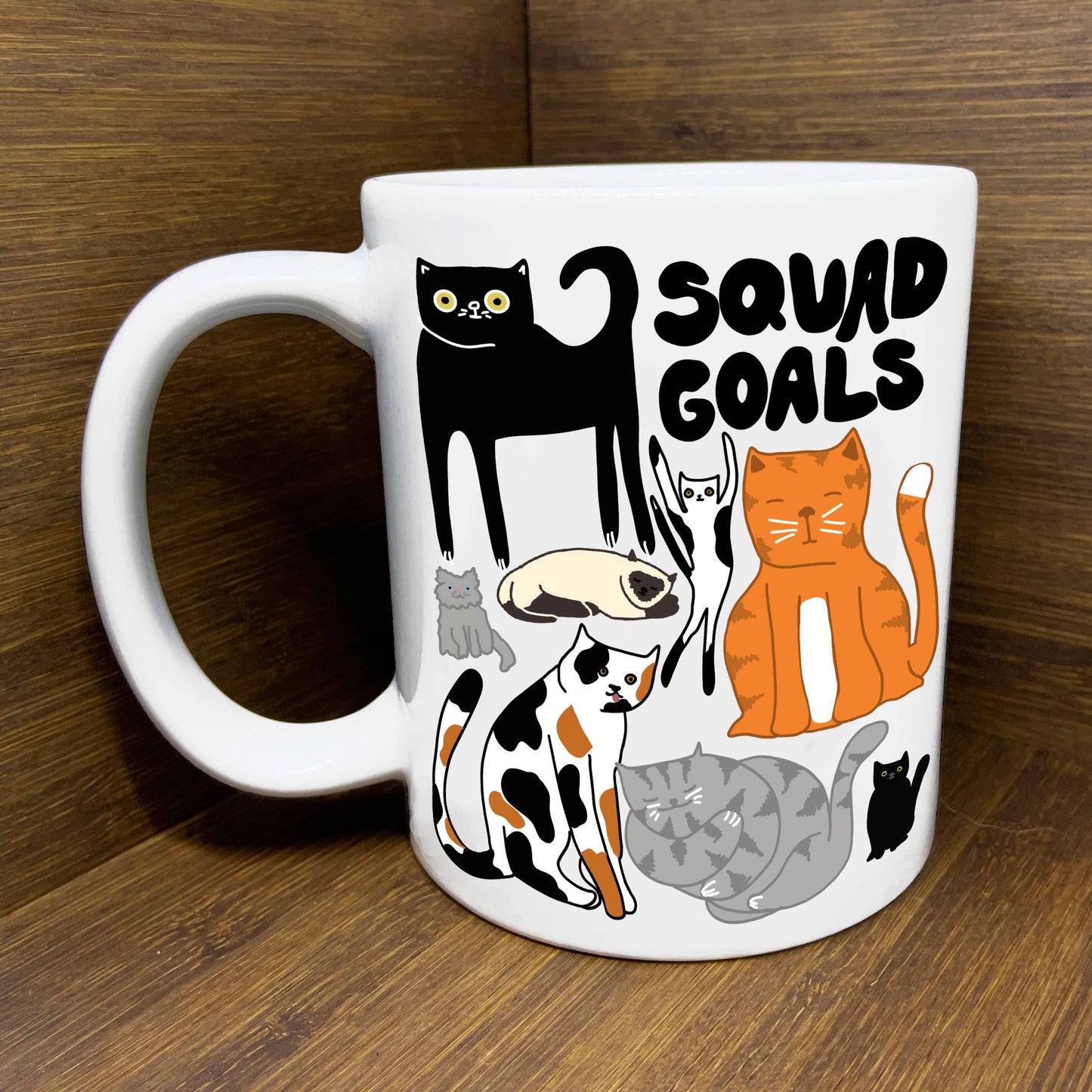 Squad Goals Cat Mug