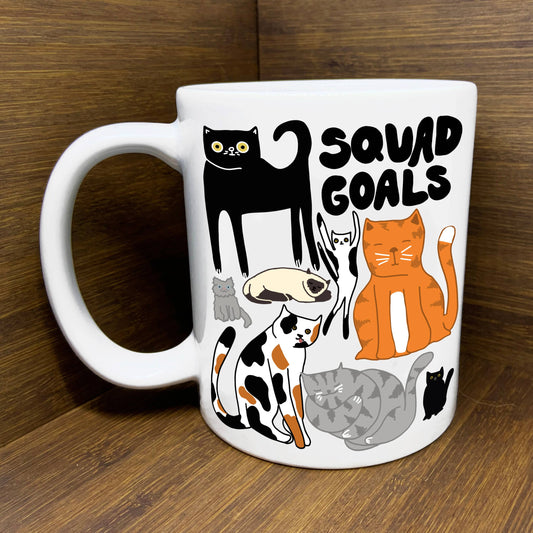 Squad Goals Cat Mug