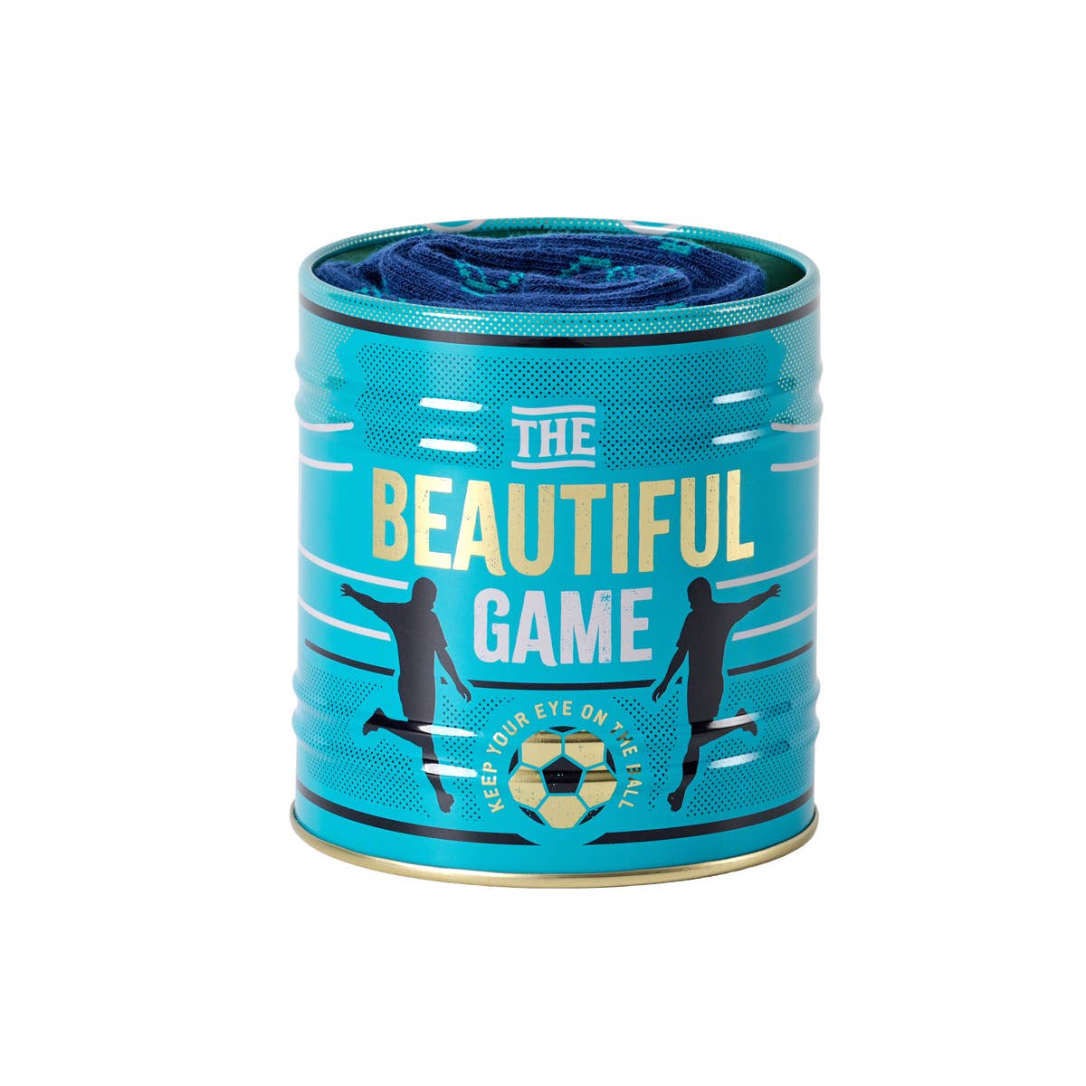 Football Socks in a Tin | Sports Novelty Socks Gift Set