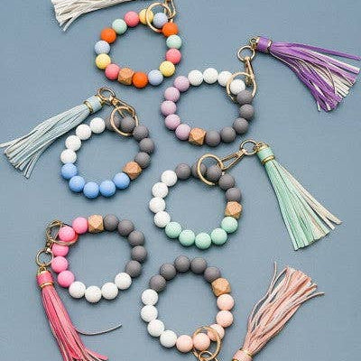 Soft Rubbery Tassel Keychain