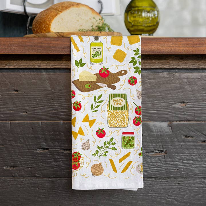 Pasta Night Tea Towel – Food Lover Kitchen Towel Decor