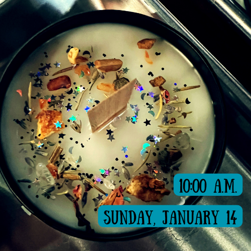 New Moon + New Year Intention Setting and Crystal Candles Lisa King | Sunday, January 14 | 10am