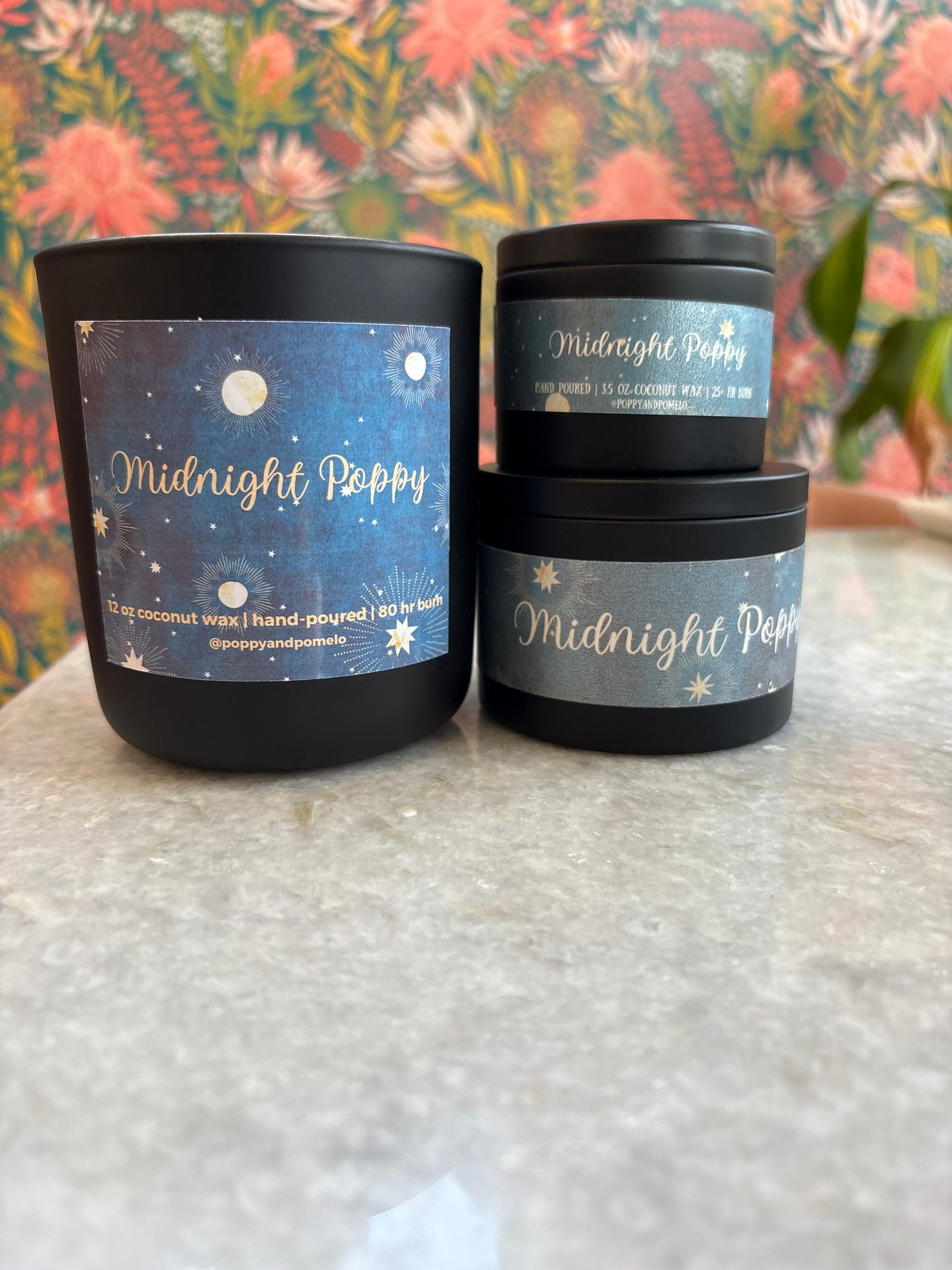 Midnight Poppy Candle
