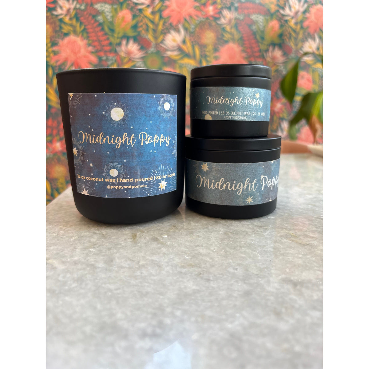 Midnight Poppy Candle
