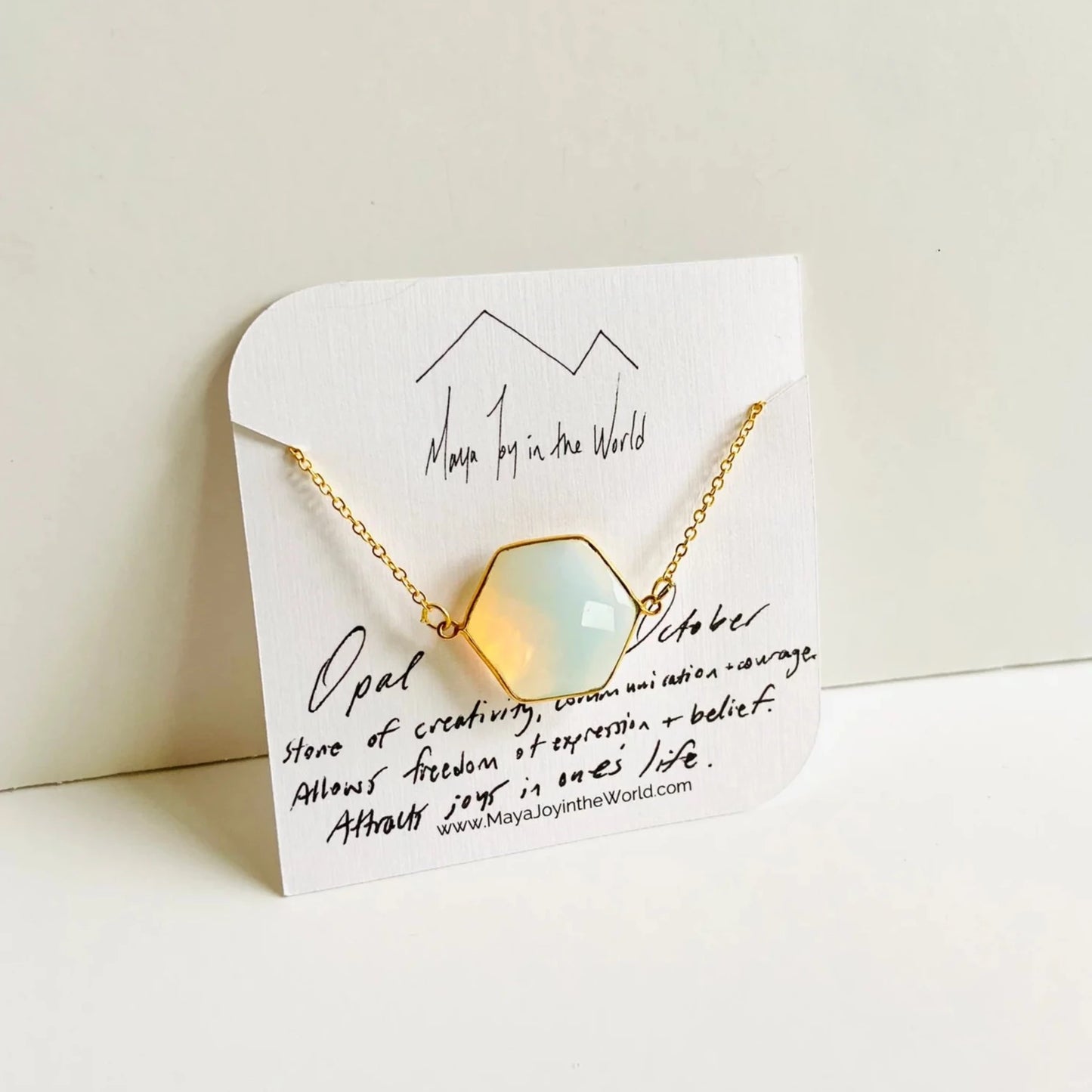 October Birthstone Necklace