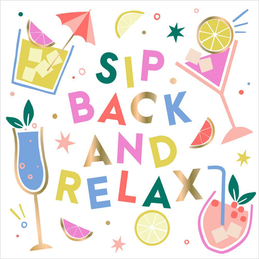 Sip Back and Relax Cocktail Napkins