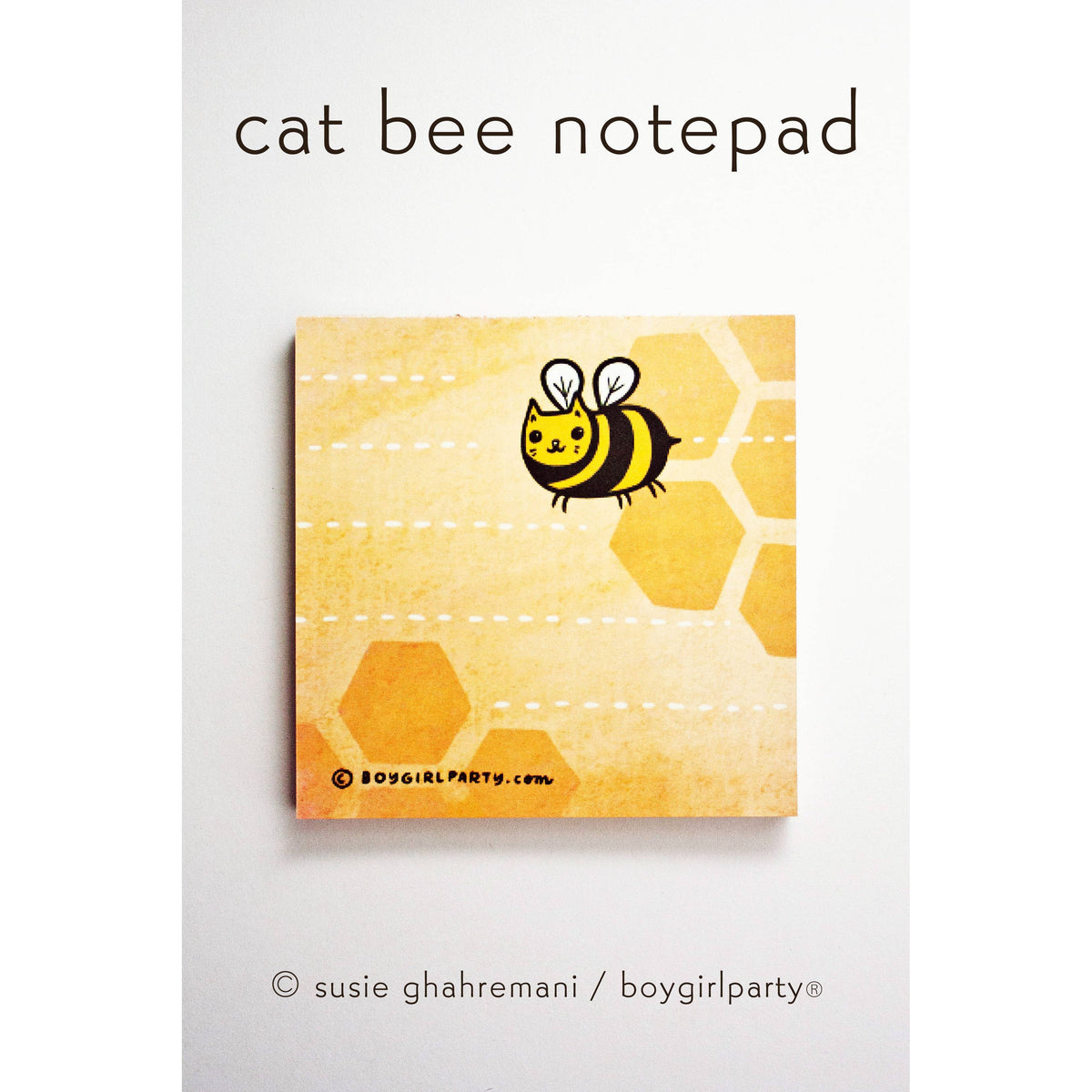 Cat-Bee Honeycomb Notepad | Cute Animal Stationery